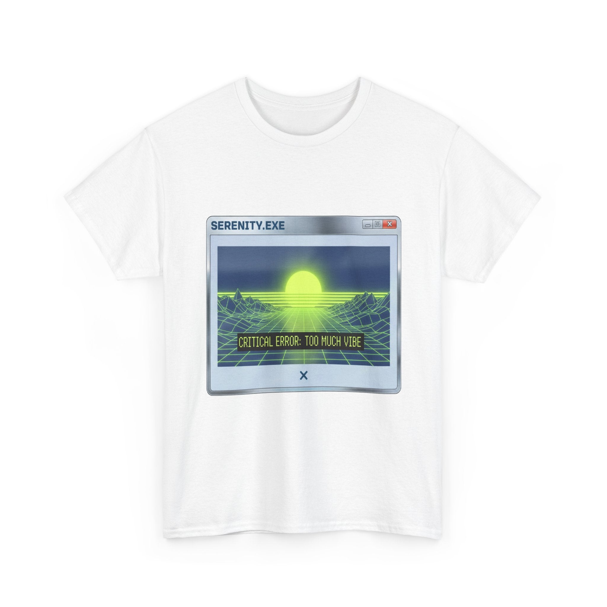 Retro-Futurism Glitch T-Shirt - Serenity EXE Graphic Tee