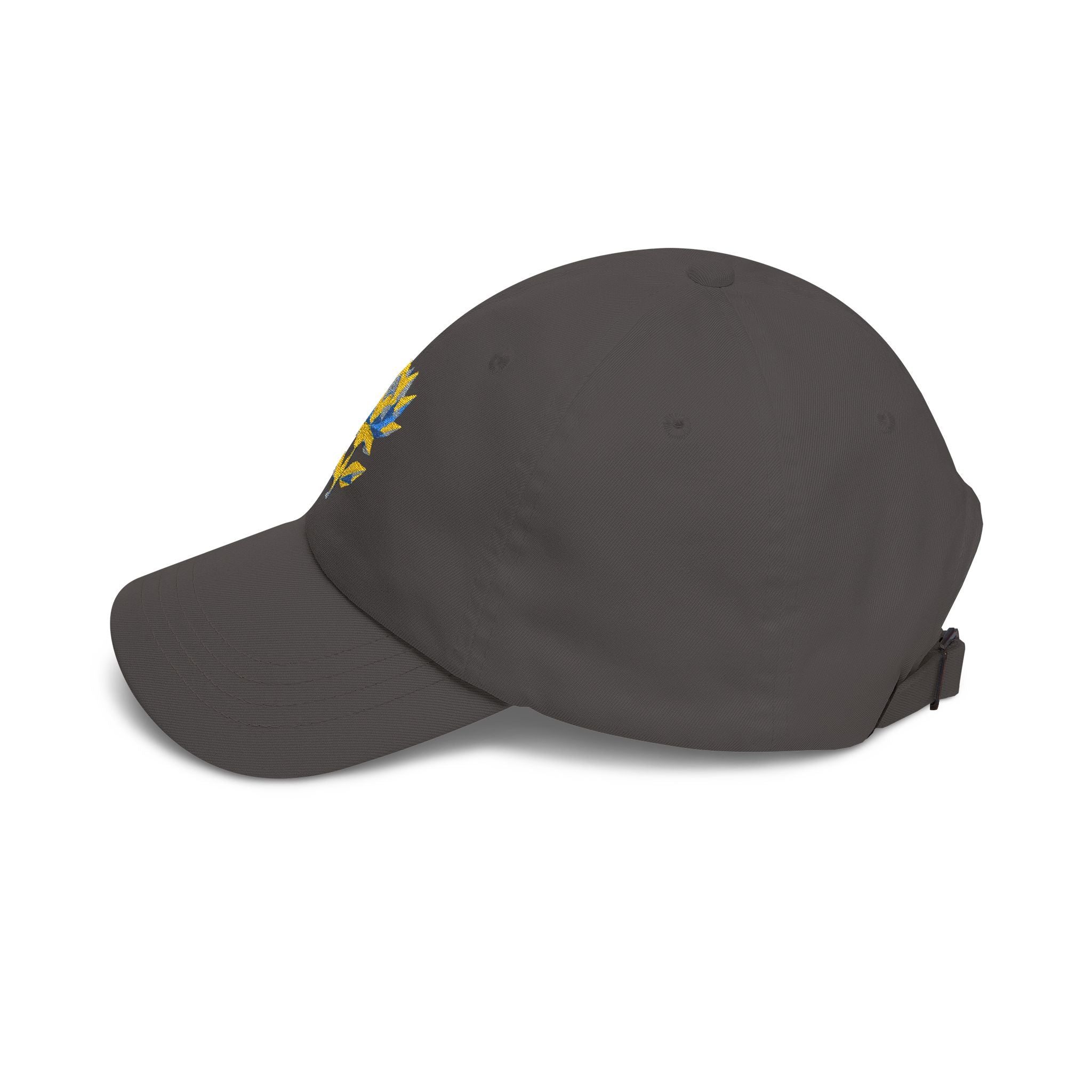 Embroidered Dad Hat - Low Poly Lotus Cyberpunk Aesthetic