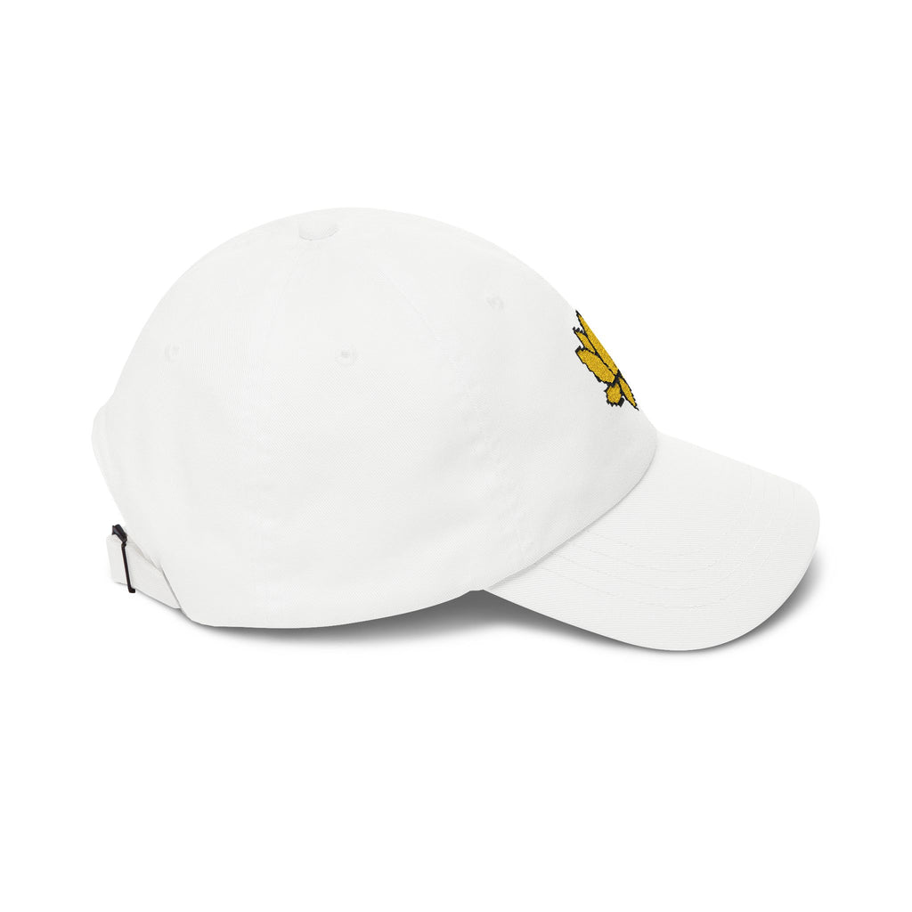 Embroidered Pixel Lotus Dad Hat | Minimalist Y2K Tech Cap