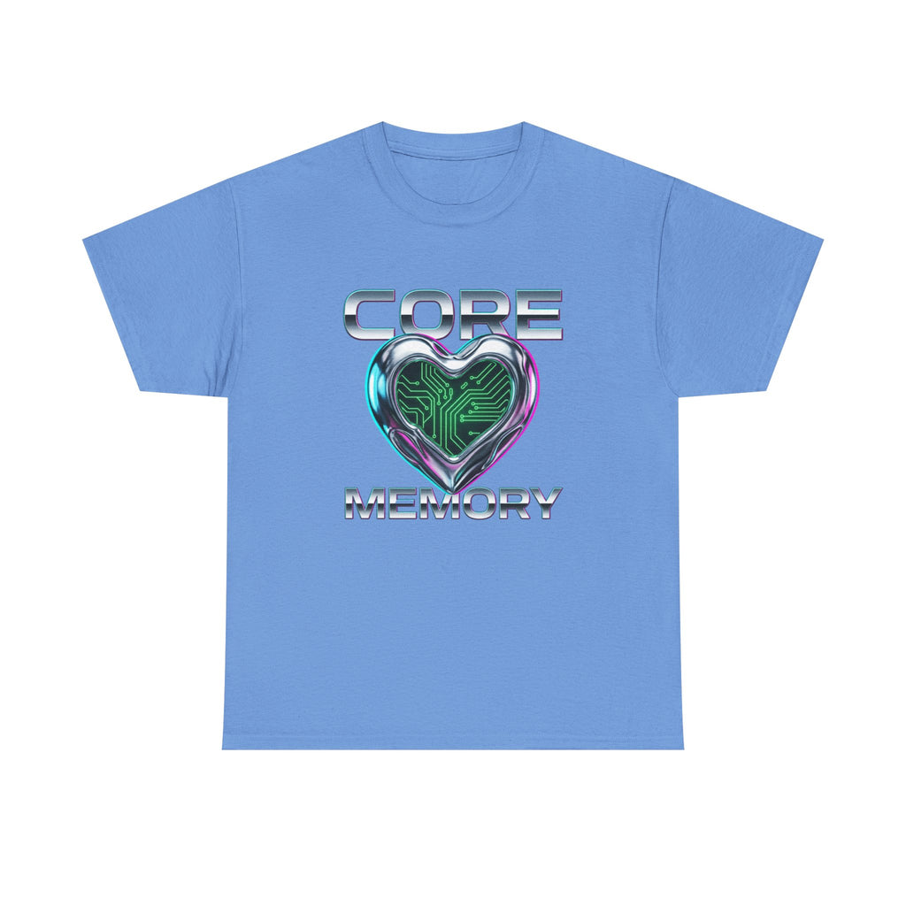 Chrome Memory Cache Cyber Heart Retro-Futurism Graphic Tee