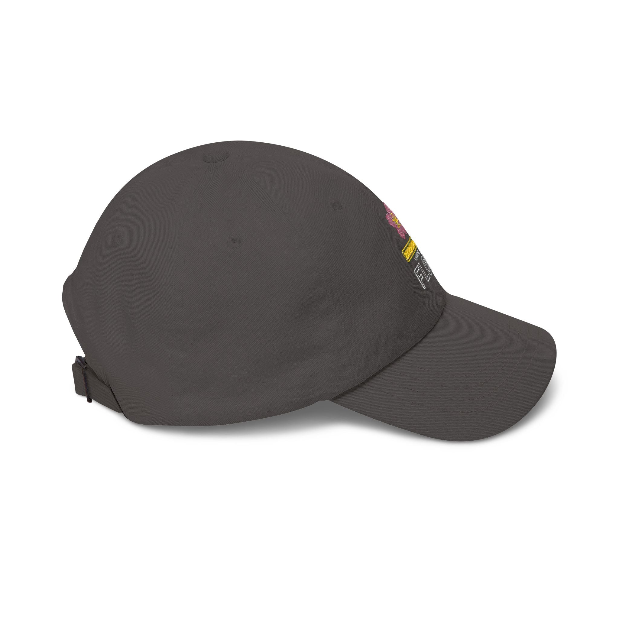 Cyber Sakura Embroidered Dad Hat - Retro-Futurism Y2K Tech Cap