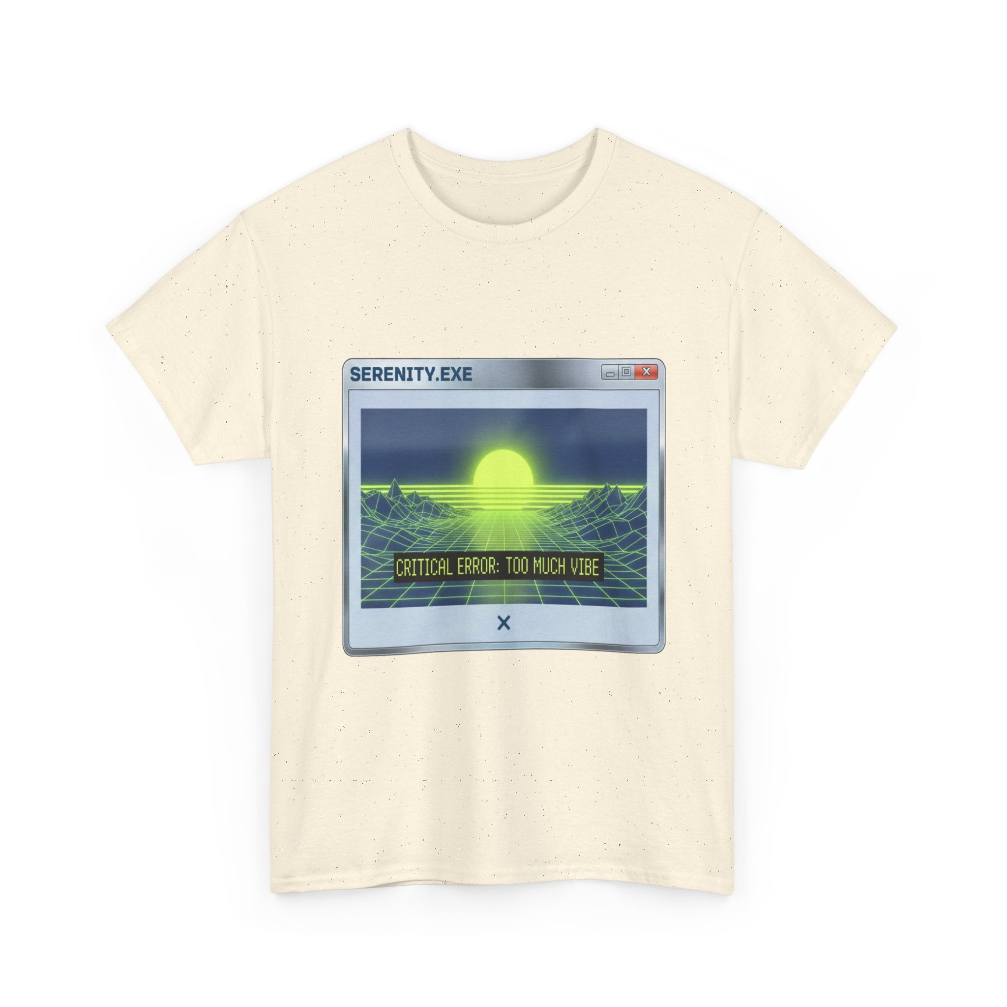 Retro-Futurism Glitch T-Shirt - Serenity EXE Graphic Tee