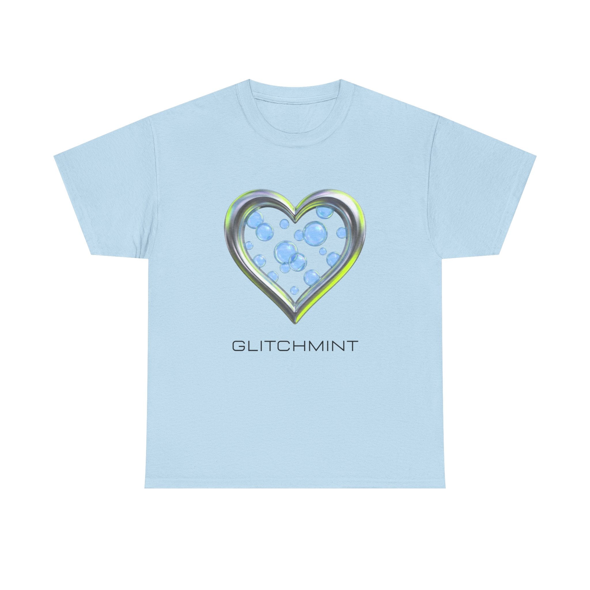 Oversized Retro-Futurist Chrome T-Shirt - Glitchmint Biosphere 2.0