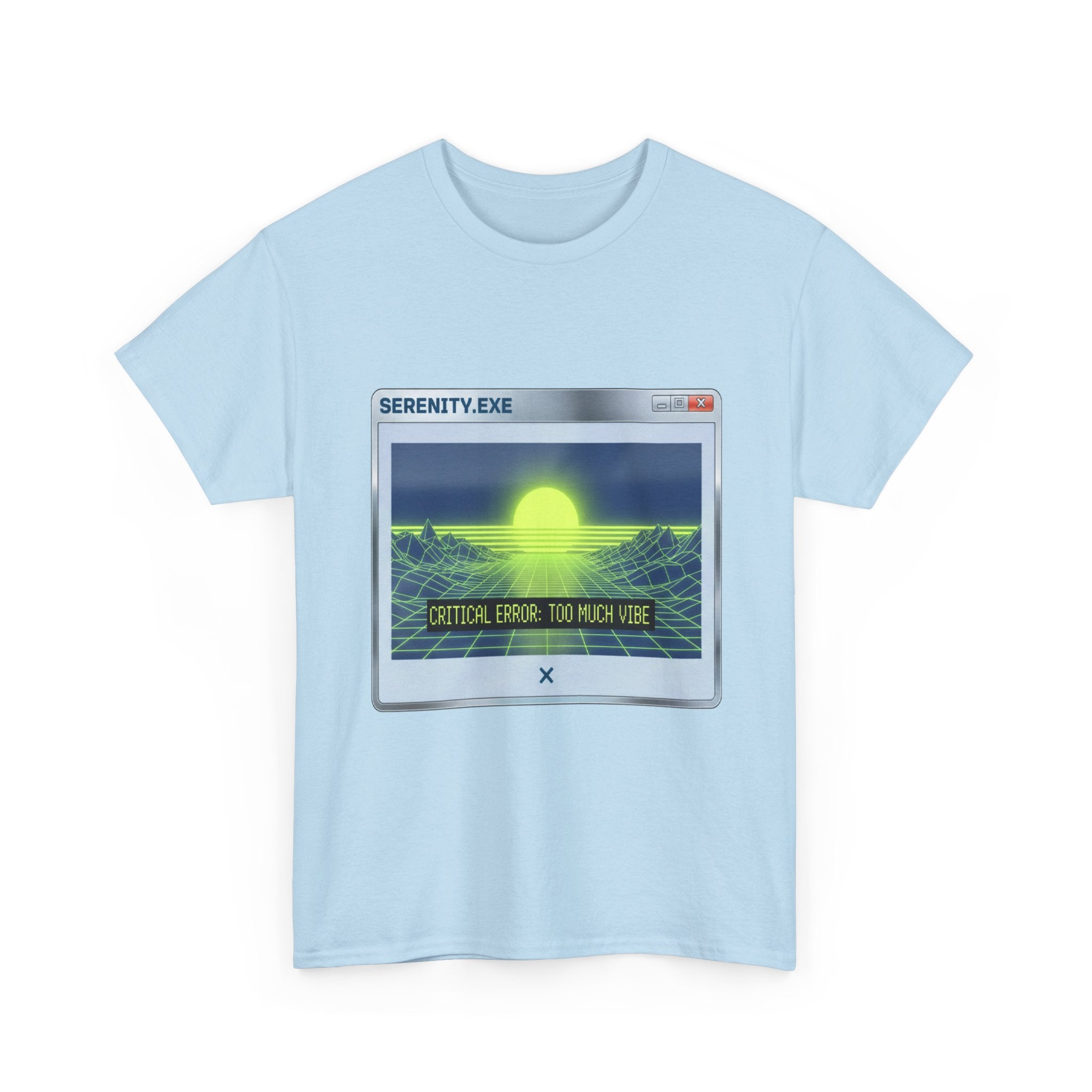 Retro-Futurism Glitch T-Shirt - Serenity EXE Graphic Tee