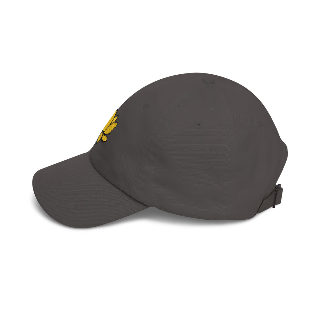 Embroidered Pixel Lotus Dad Hat | Minimalist Y2K Tech Cap