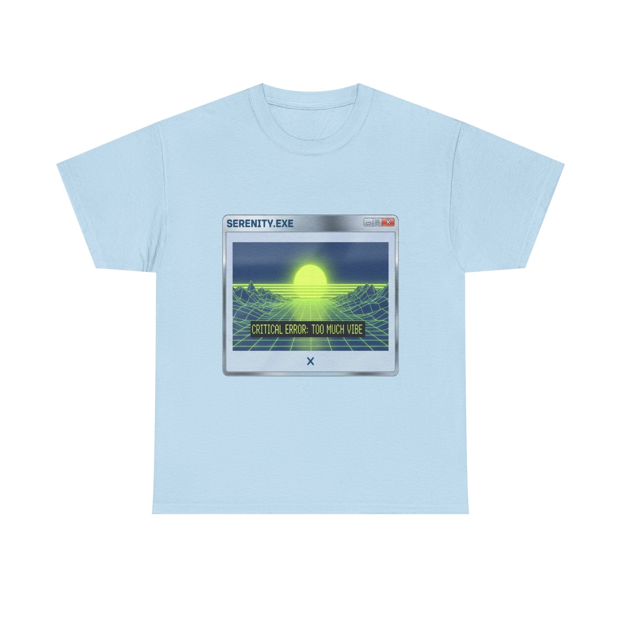 Retro-Futurism Glitch T-Shirt - Serenity EXE Graphic Tee