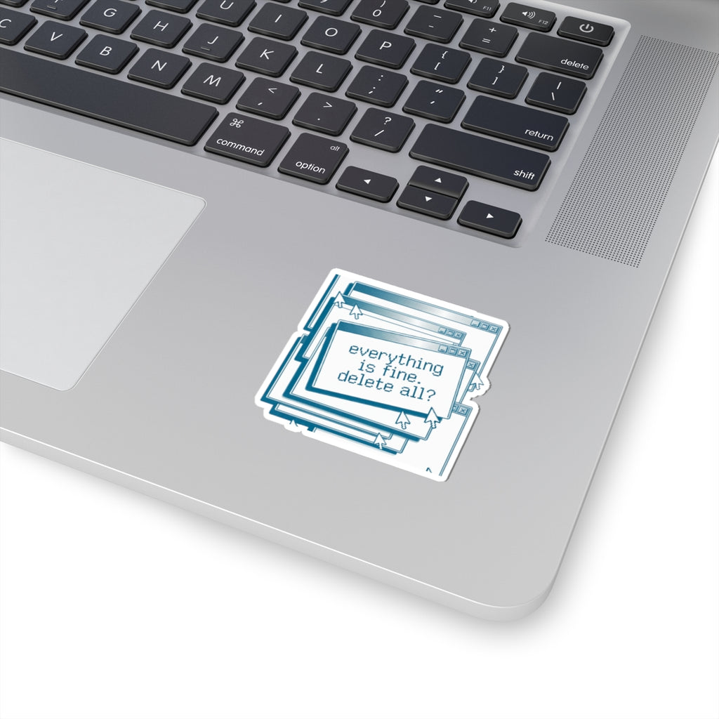 Nihilist Pop-Up Stack Sticker - Y2K Retro Tech Aesthetic