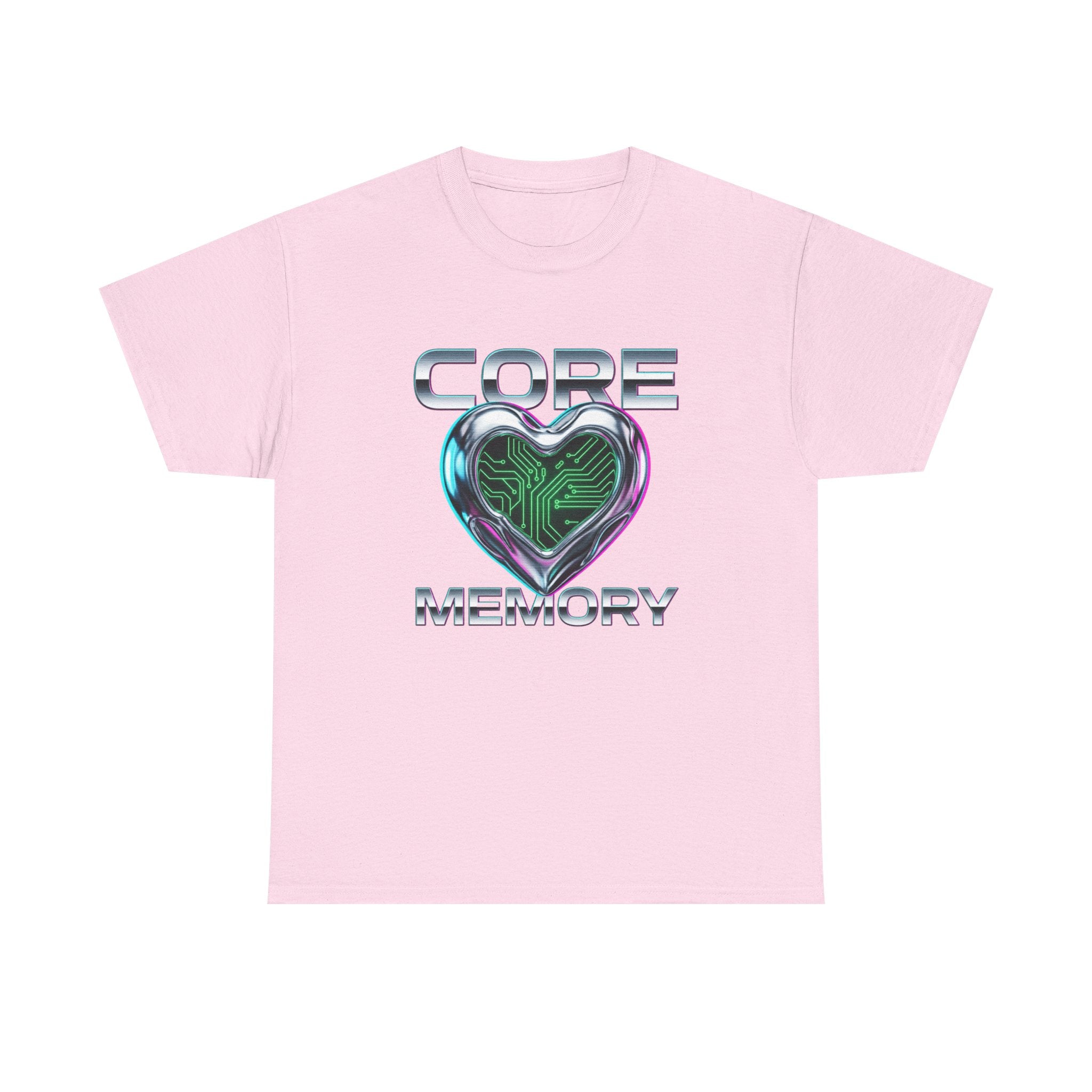 Chrome Memory Cache Cyber Heart Retro-Futurism Graphic Tee