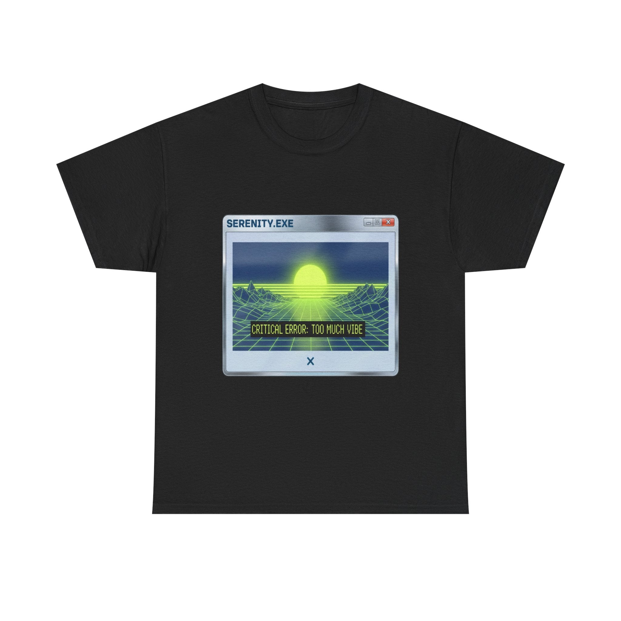 Retro-Futurism Glitch T-Shirt - Serenity EXE Graphic Tee