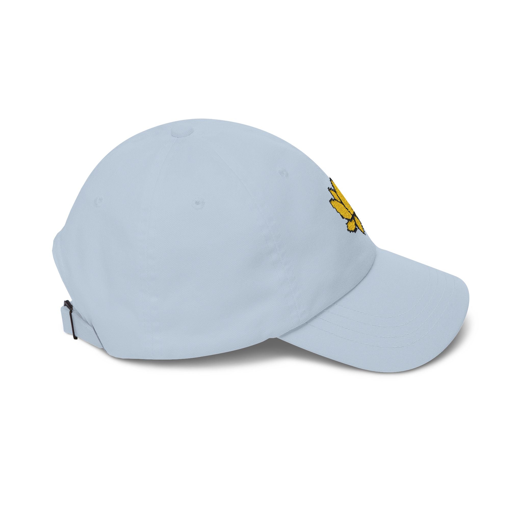 Embroidered Pixel Lotus Dad Hat | Minimalist Y2K Tech Cap