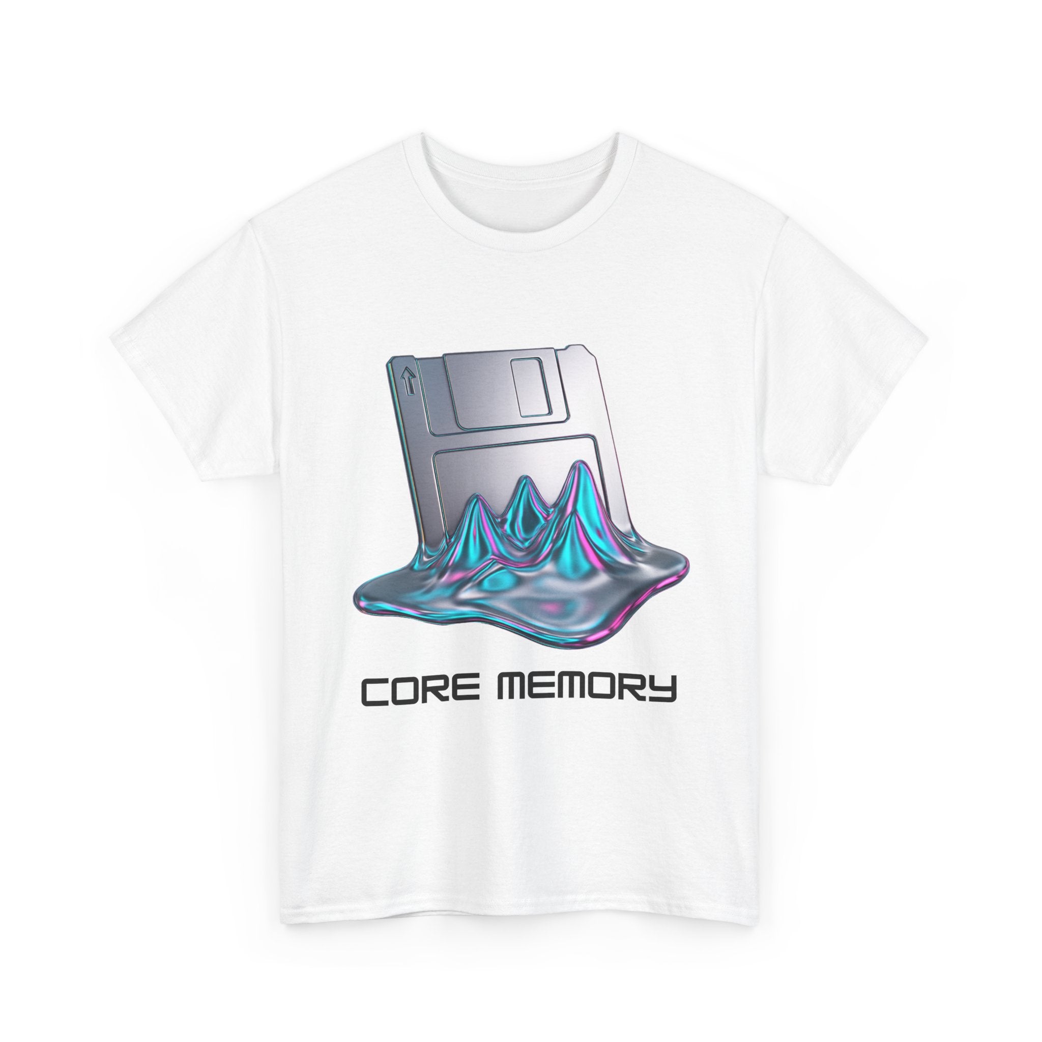 Oversized Glitch Graphic Tee - Corrupted Core Memory