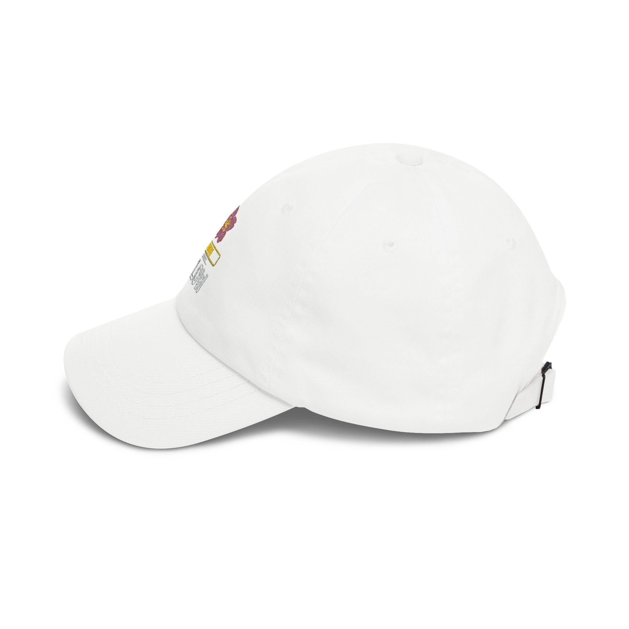 Cyber Sakura Embroidered Dad Hat - Retro-Futurism Y2K Tech Cap