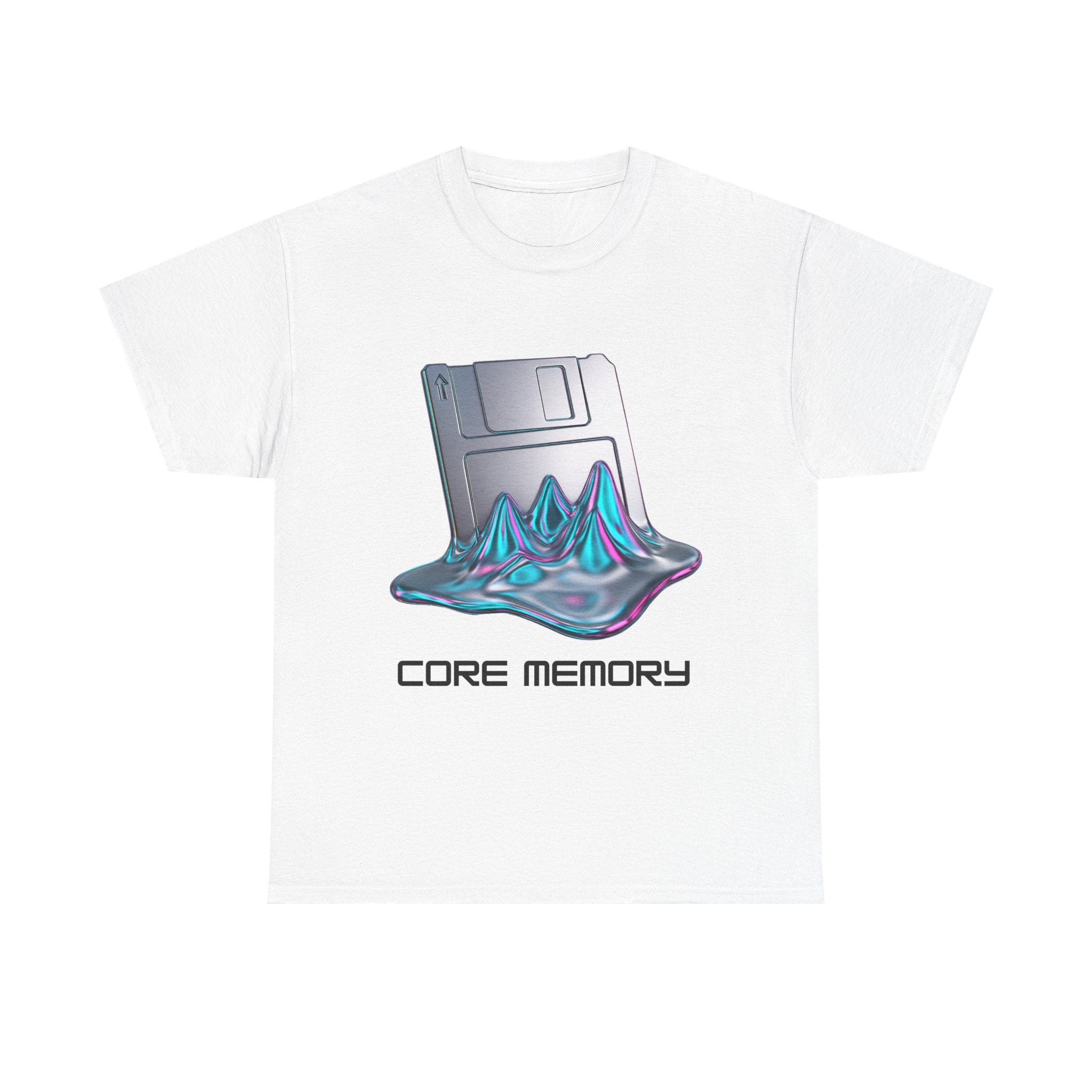 Oversized Glitch Graphic Tee - Corrupted Core Memory