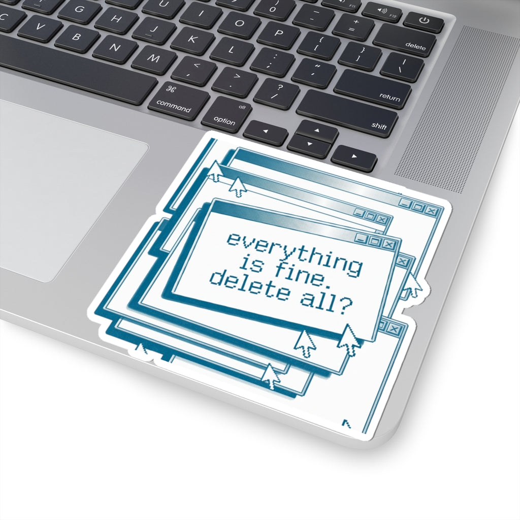 Nihilist Pop-Up Stack Sticker - Y2K Retro Tech Aesthetic