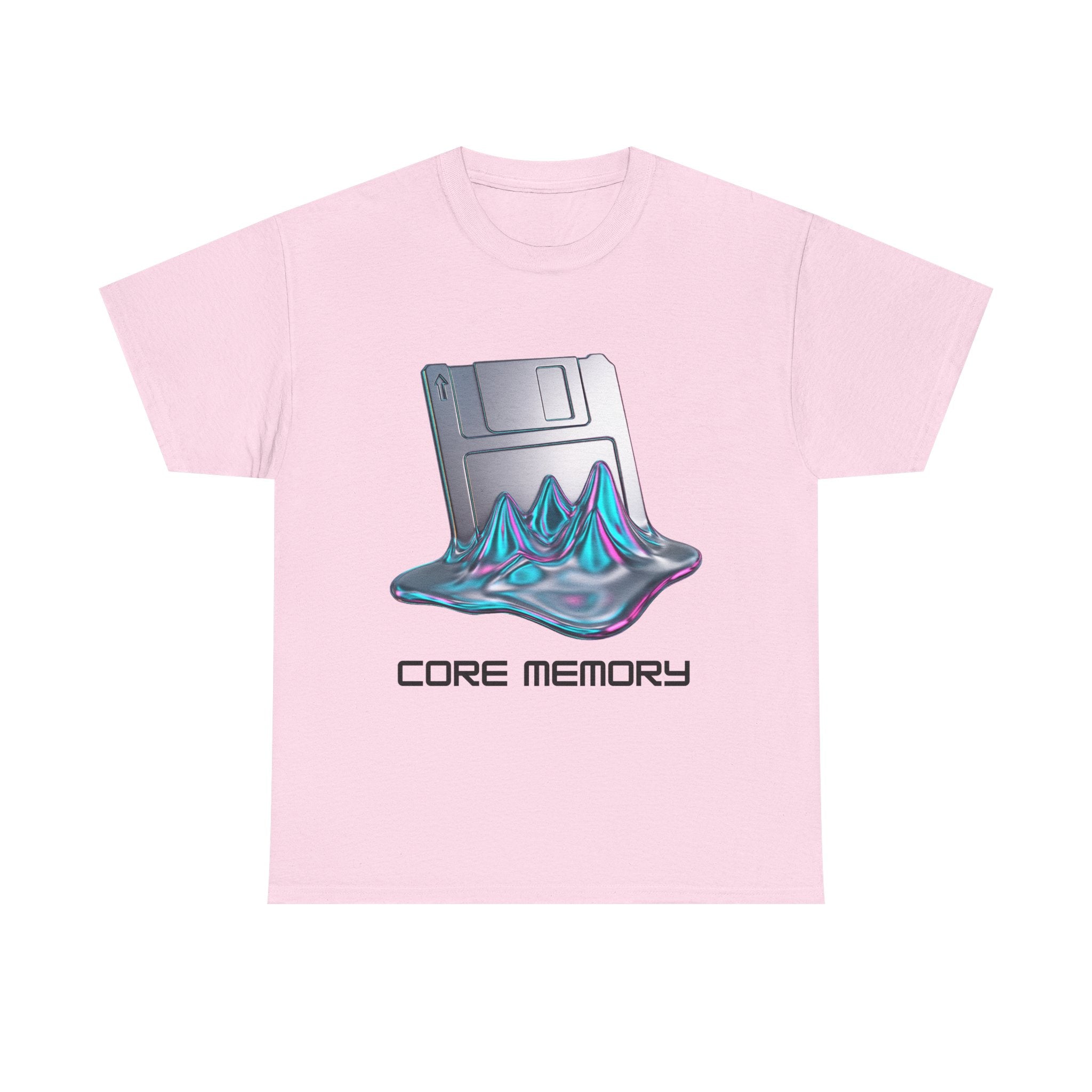 Oversized Glitch Graphic Tee - Corrupted Core Memory