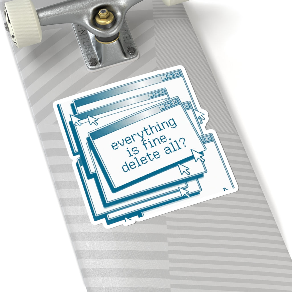 Nihilist Pop-Up Stack Sticker - Y2K Retro Tech Aesthetic