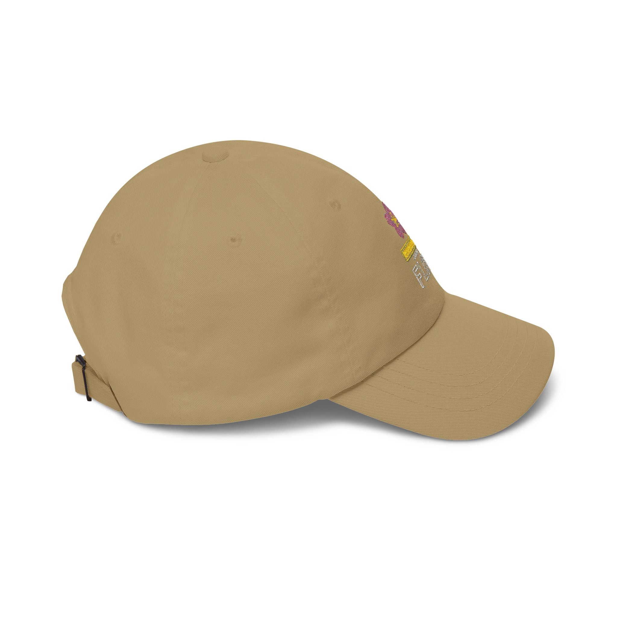 Cyber Sakura Embroidered Dad Hat - Retro-Futurism Y2K Tech Cap