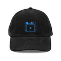 Floppy Disk Corduroy Hat Retro Tech Embroidered Cap