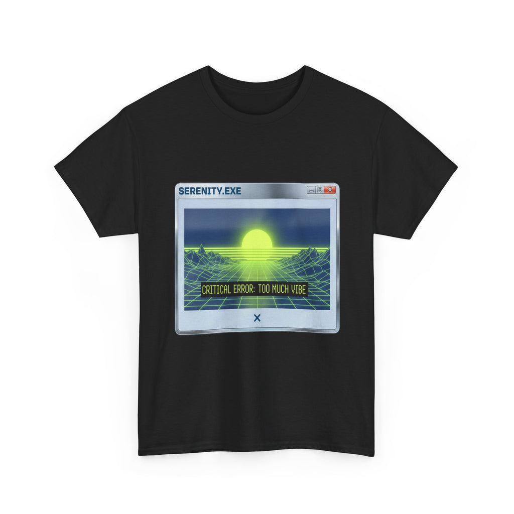 Retro-Futurism Glitch T-Shirt - Serenity EXE Graphic Tee