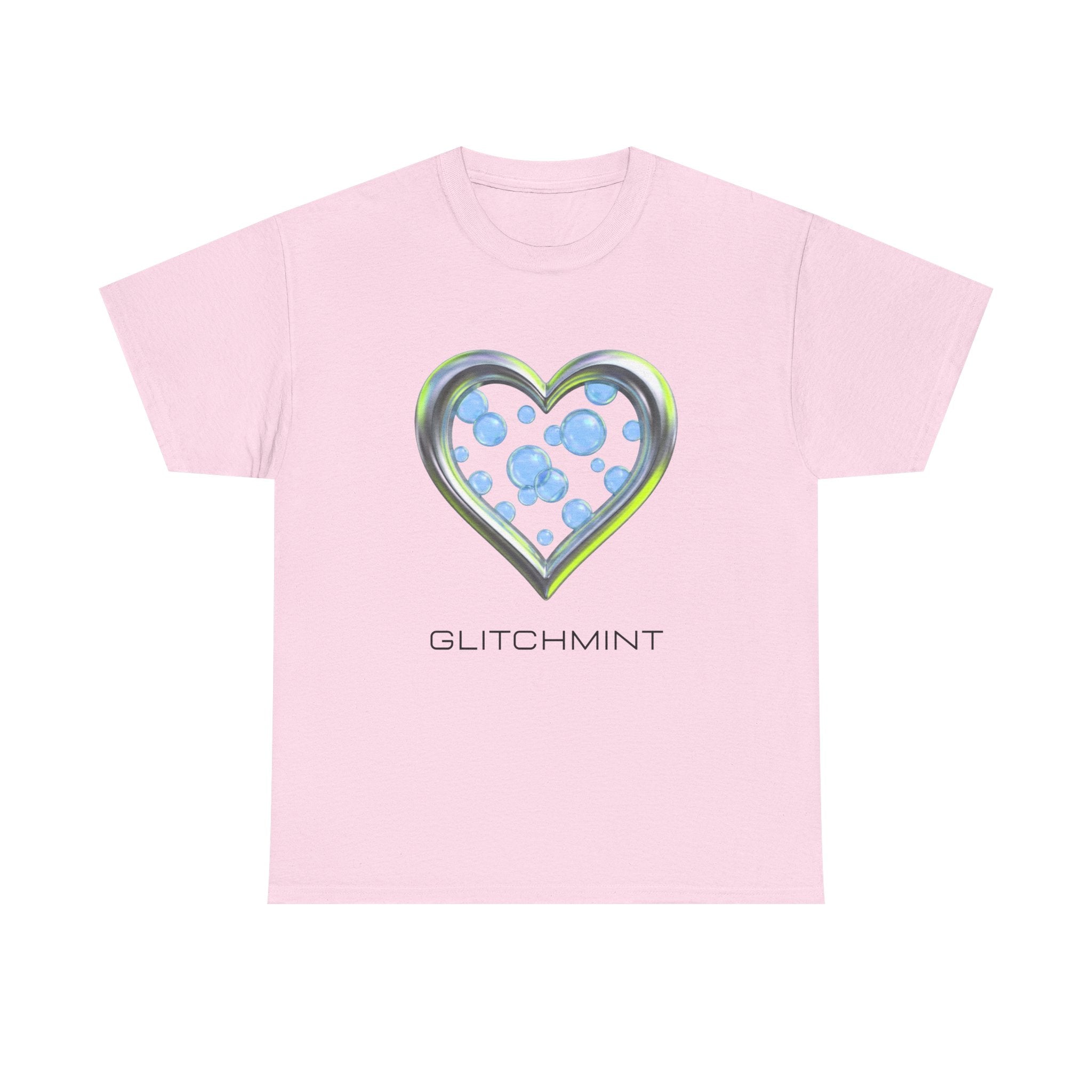 Oversized Retro-Futurist Chrome T-Shirt - Glitchmint Biosphere 2.0
