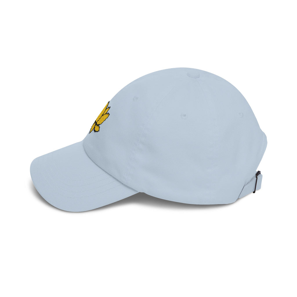 Embroidered Pixel Lotus Dad Hat | Minimalist Y2K Tech Cap