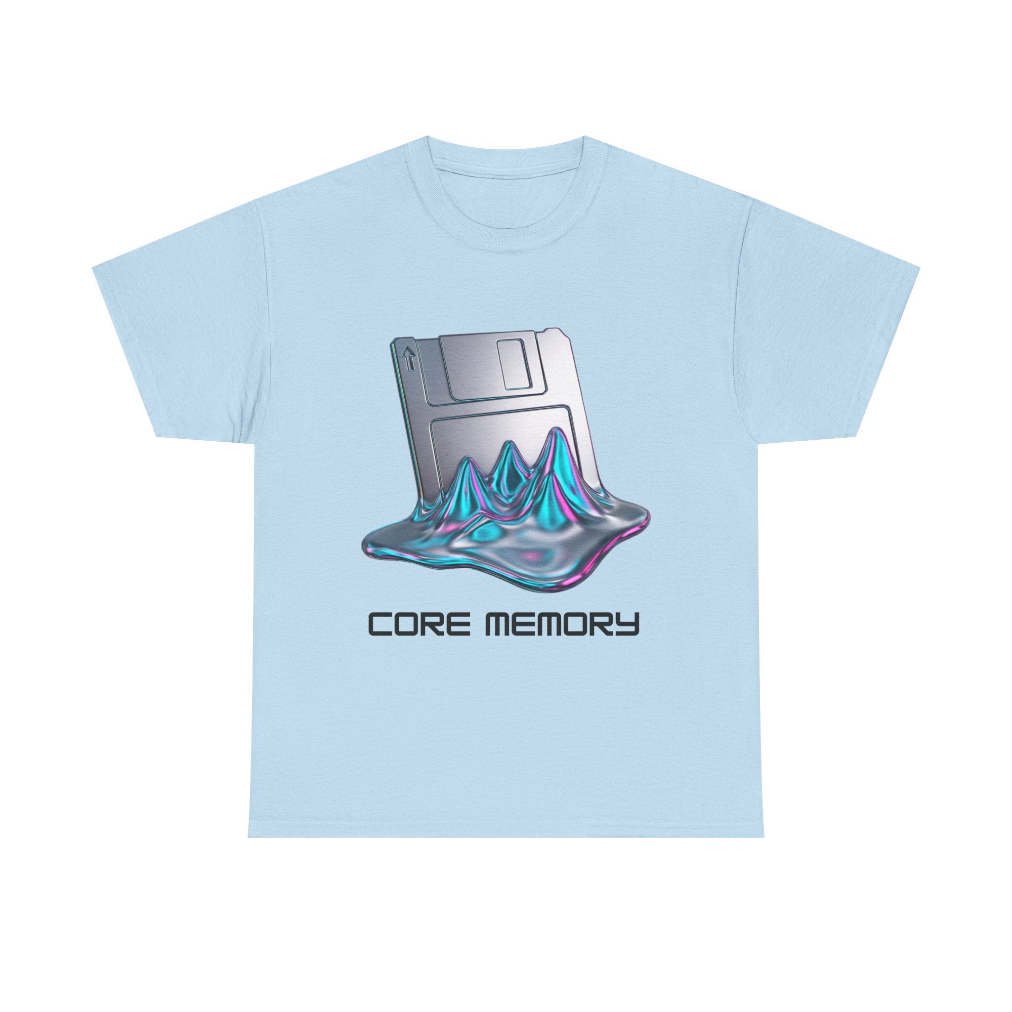 Oversized Glitch Graphic Tee - Corrupted Core Memory