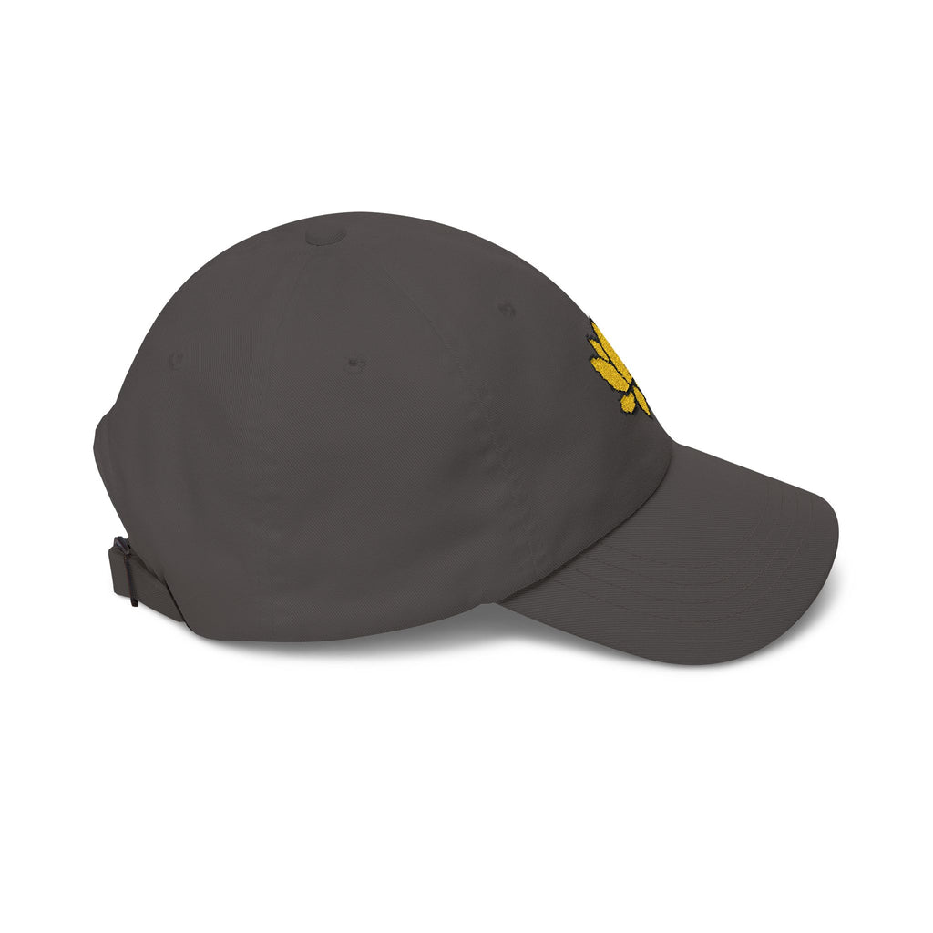 Embroidered Pixel Lotus Dad Hat | Minimalist Y2K Tech Cap