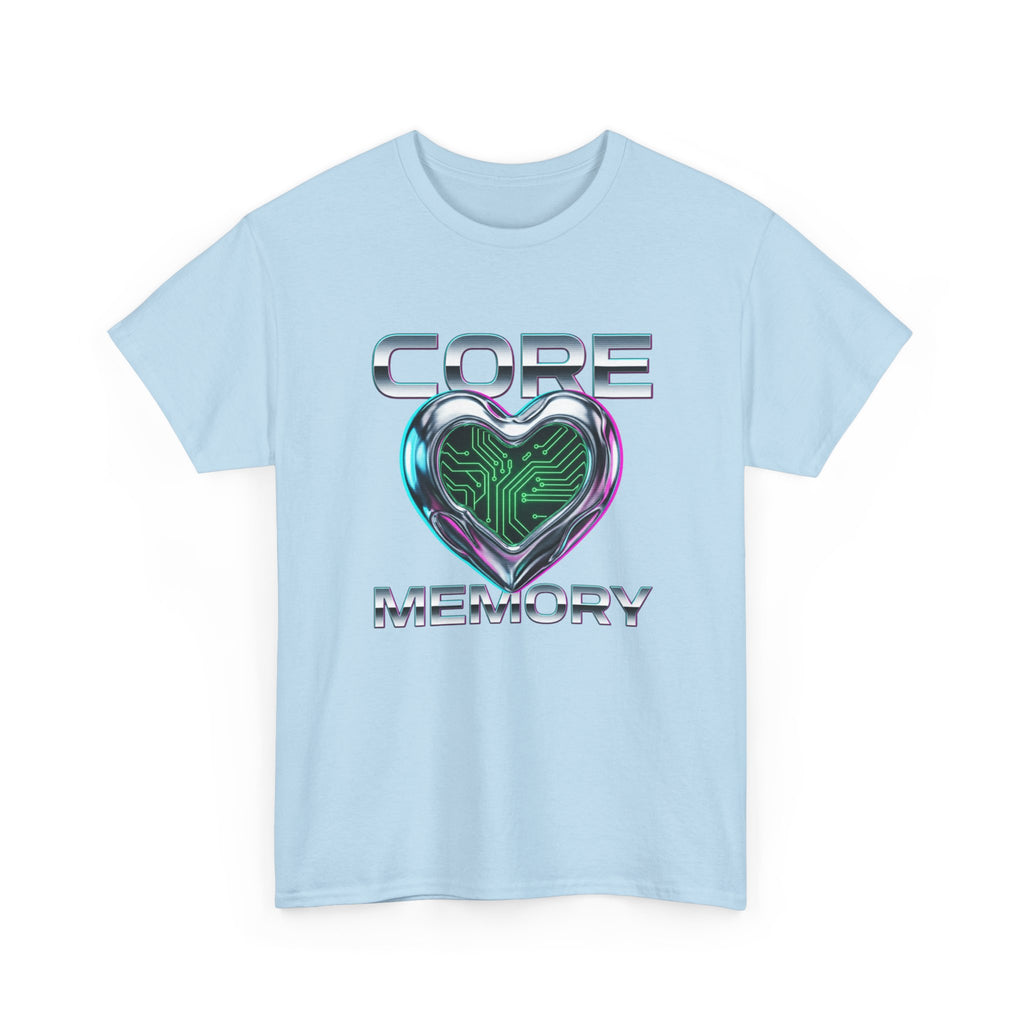 Chrome Memory Cache Cyber Heart Retro-Futurism Graphic Tee