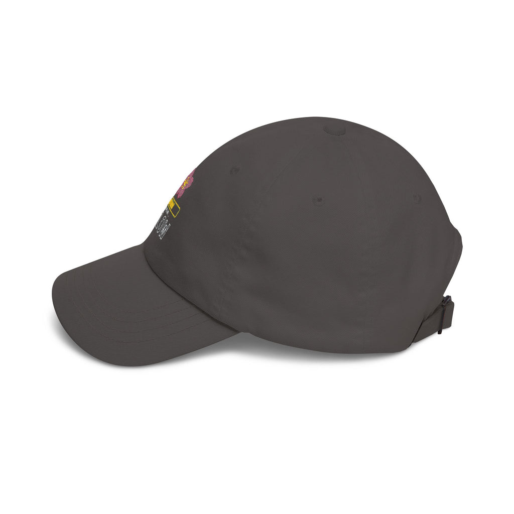 Cyber Sakura Embroidered Dad Hat - Retro-Futurism Y2K Tech Cap