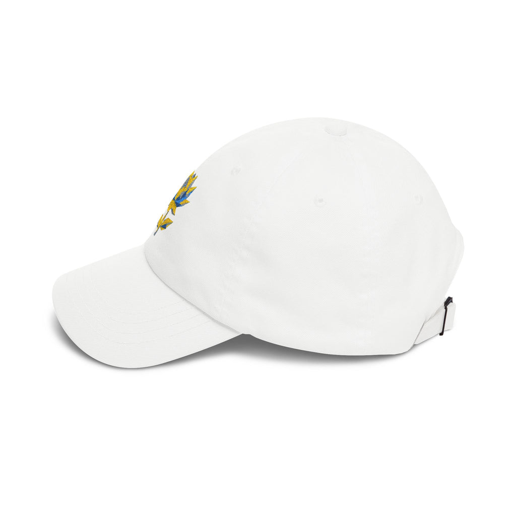 Embroidered Dad Hat - Low Poly Lotus Cyberpunk Aesthetic