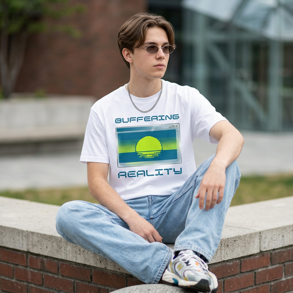 Unisex Staple T-Shirt | OS Glitch Mindset Vaporwave Tee
