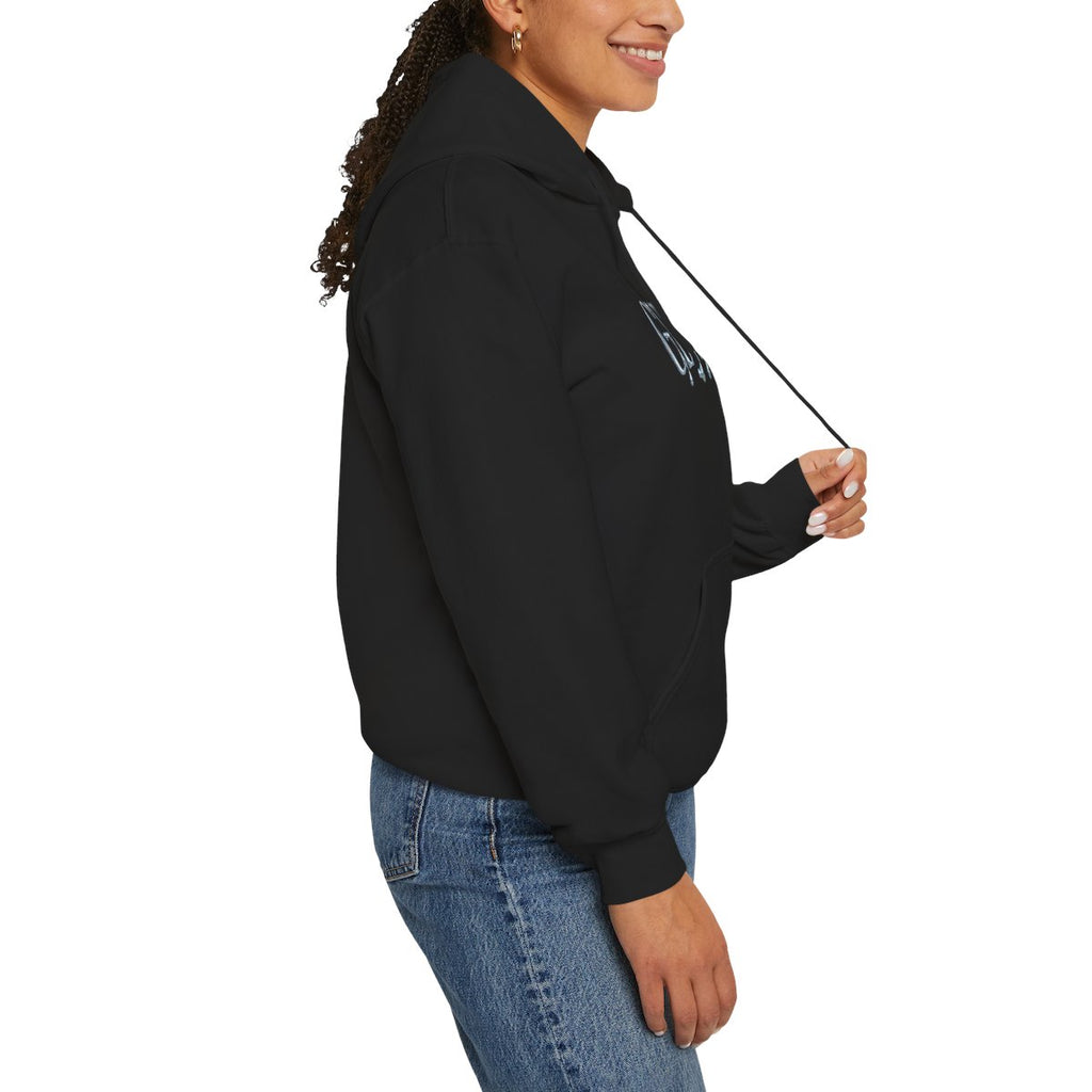 Retro-Futurist Chrome Liquid Logo Hoodie - Y2K Aesthetic